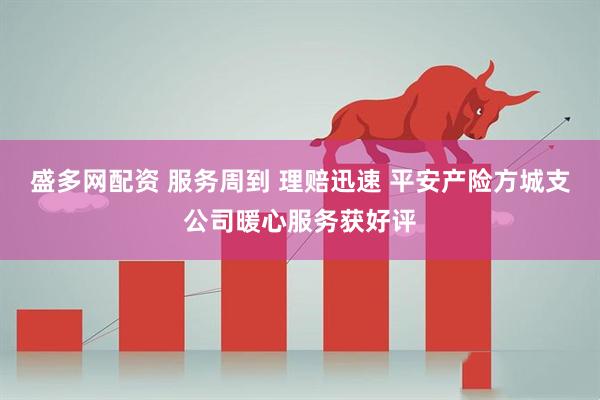 盛多网配资 服务周到 理赔迅速 平安产险方城支公司暖心服务获好评